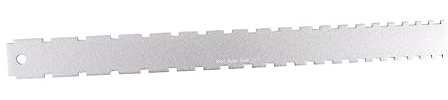 Griffbrett Höhenmesser für E-bass und Akustikgitarre, Silber | Aluminium, Doppelte Skala, Metalllineal für Halsgeradheit und Lokale Verformung