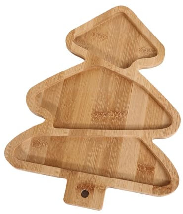 Festival Platos para Servir Elegante Árbol de Navidad/Campanas Cuenco De Madera Para Servir Golosinas En Fiestas De Navidad