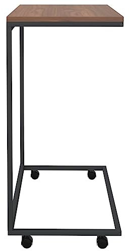 HEFZGDB Beistelltisch mit Rollen Schwarz 55x35x70 cm Holzwerkstoff Kaffeetisch Coffee Table Living Room Satztische Fürs Wohnzimmer Wohnzimmer Tisch Für Couch für Café Tagungsraum Balkon Garten