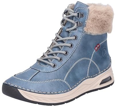 Rieker Donna 44530 Stivali stringati, blu, 37 EU, Blu, 37 EU