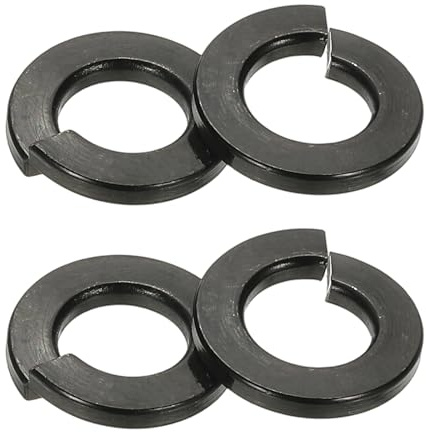 PATIKIL Arandelas de Seguridad Divididas 5/16, 36Pcs Arandelas de Resorte 304 Acero Inoxidable Zincado Negro Para Tornillos Pernoss, 5/16 Pulgadas X 14mm X 2mm