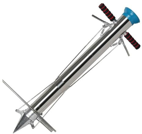 WSNCXFW Seedling Transplanting Tool, Double Handle Stainless Steel Bulb Planter Tool, Vegetable Seedling Transplanter with Pedal,for Flowers Bulbs,Bedding Plants,Tulips, Lilies, Potato