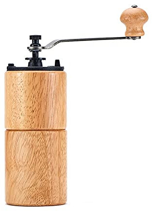 OZBME Moulin à café Manuel en Bois avec meule en Fonte, Grande capacité, manivelle, Portable, Voyage, Camping, réglable (Couleur : B) (B)