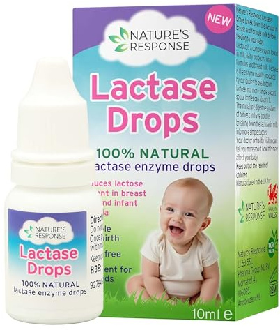 Nature’s Response Lactase Drops 10ml – 100% Natural Lactase Enzyme for Babies – Sugar-Free, No Additives or Preservatives – Supports Digestion & Eases Lactose Intolerance – Suitable from Birth