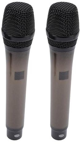 Luocute Microphone sans Fil, Rechargeable Système de Micro Dynamique RVB sur Le Plan Professionnel coloré avec Récepteur, Plug et Jeu pour la Scène de Chant Montre la Parole