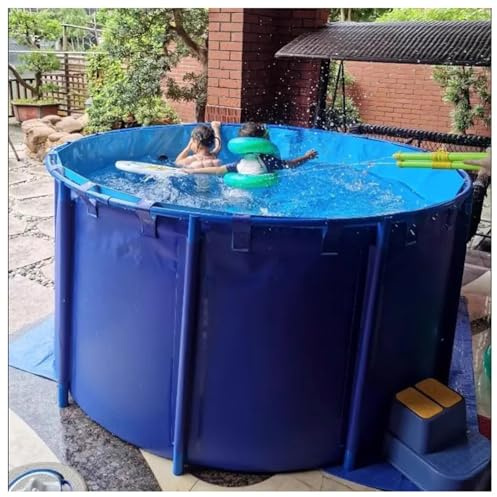 Générique Bassin d'exposition Rond pour carpes koï - Piscine Hors Sol en Toile 1 x 1 m avec Cadre pour l'élevage et l'irrigation (785 L)