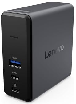 Lenovo Dock GAN (1 x HDMI 2.1, 1 x lettore di schede TF, modulo GAN da 65 W integrato, 1 x USB-A, 1 x USB-C, 1 x USB-C a NB) - Grigio