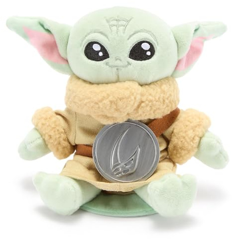 Disney Store Official, The Mandalorian, Grogu, Peluche con imán para el Hombro, 13 נ10 נ18 cm (Alto נancho נlargo) Aprox., con Sonidos