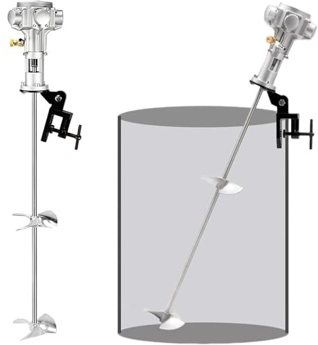 Mélangeur de peinture pneumatique, agitateur d'air avec support de clip de baril de réservoir de 55 gallons, outil de mélange de peinture d'agitateur d'air 3/4HP, malaxeur de revêtements