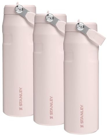 Stanley 1913 Flip Straw 2.0 Borraccia Con Cannuccia 0.7L - 10 Ore Di Freddo - 2 Giorni Di Freddo - Acciaio Inossidabile - Senza BPA - A Prova di Perdite - Lavabile In Lavastoviglie - Rose Quartz