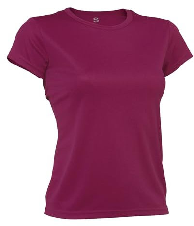 Asioka 356/16 Camiseta Técnica de Manga Corta, Mujer, Fucsia, M
