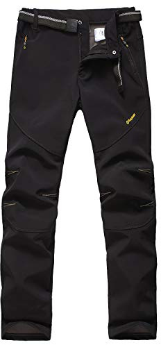GITVIENAR Herren Gefüttert Winterhose wasserdicht Winddicht atmungsaktiv warm Verdickte Softshellhose Berghose Funktionshose Trekkinghose Wanderhose Herren Outdoorhose Herbst Winter