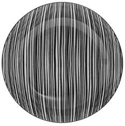 Secret de Gourmet - Lot de 6 Assiettes Creuses Bohemia Zèbre 20cm Noir