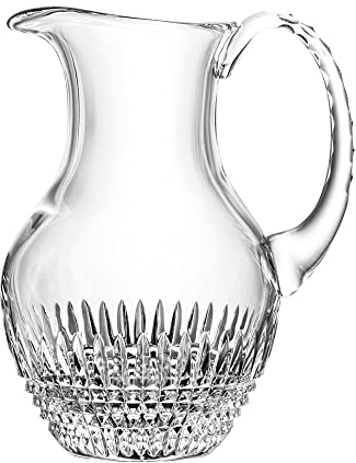 ARNSTADT KRISTALL Empire Clear Jug (25 cm - 1.5 Litres) - Crystal Glass Mouth-Blown - Hand-Cut - Handmade in Germany