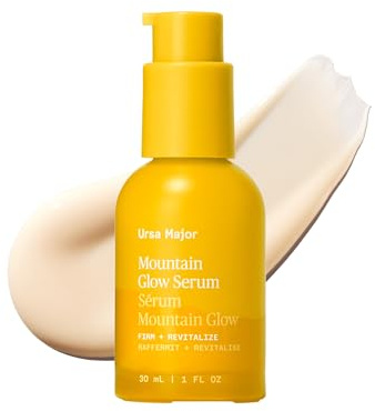 Ursa Major Mountain Glow Natural Face Serum | Vegan Daily Facial Moisturizer | Combat Wrinkles & Sagging Skin | Boost Radiance and Skin Glow | Cruelty-Free & Non-Toxic | For Men & Women | 1.0 ounce