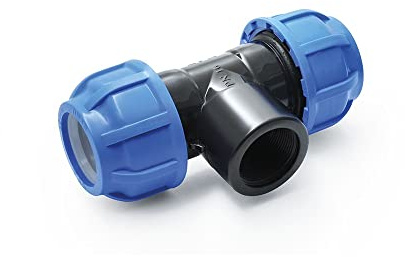 PP-Fitting Qualitäts Produkt MEGA Auswahl alle größen von Verschraubung für PE-Rohr Klemmverbinder Trinkwasser Winkel (T-Stück mit IG, 32 - (1))