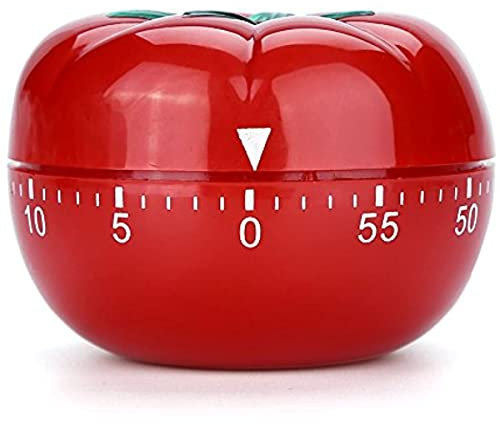EdirFtra Timer, 60 Minute Tomato Shape Mechanical Sweet Kitchen Timer Egg Clock for Cooking Homework Baking Learning Timer Management, 7x5cm