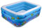 Paddling Pool for Kids,150CM Large Inflatable Swimming Pool for Kids Children 3 Ring Rectangle Inflatable Pool for Garden Backyard Outdoor