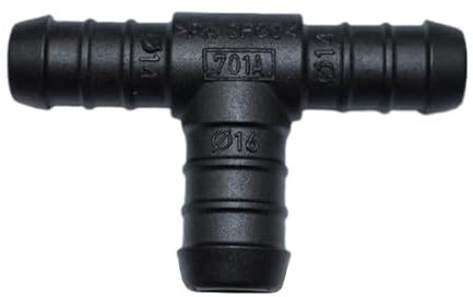1, 2, 3, 5 oder 10 Stück T-Schlauchverbinder reduziert 14 mm 16 mm 14 mm PA GF30 T Stück schwarz (10)
