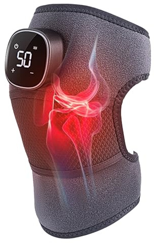 JinsenTGG Heated Knee Massager, Rejuvaknee Advanced Knee Relief, Knee Brace Wrap with Massage, Adjustable & Cycle Heating Vibration 3D Full Heated Knee Brace Wrap for Shoulder Leg Massager