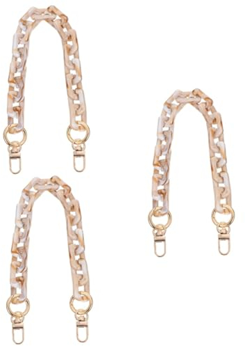 Gadpiparty 3stücke Kreative Tragetaschenkette Für Damen Abnehmbare Handtaschenkette Vintage-Design Aus Hochwertigem Acryl Für -Taschen Und Handtaschen Perfektes Für Jeden Anlass
