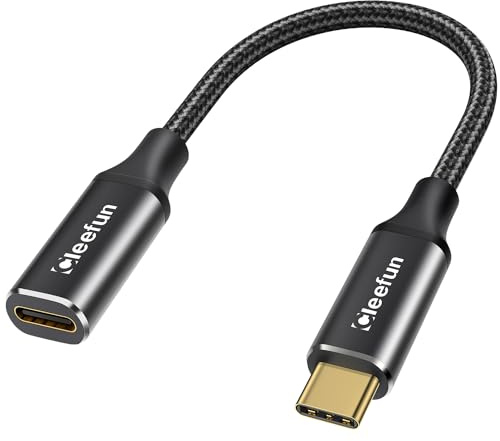 CLEEFUN USB C Verlängerung Kurz 30CM/0,3M, USB 3.2 USB-C Verlängerung