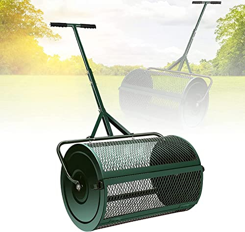 OSBELE Spandicompost, Spanditore per Torba da 24 con Manico Lungo a Forma di T per Prato e Giardino, Leggero e Resistente, per spargere Torba, fertilizzanti, Semi e Cura del Giardino