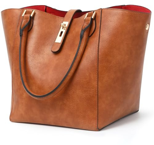 sqlp Bolso Mujer Grande Trabajo Bandolera de Piel Bolsos Shopper Moda Marca Viajar Bolso Casual Cuero Bolsa de la Compra Bolsa