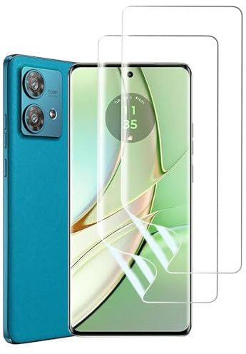 Piniwwe Transparent Hydrogel Screen Protector for Motorola Edge 40 Neo, 2 Pack Flexible TPU Flim Compatible Fingerprint ID, Anti Scratch (Not Glass)