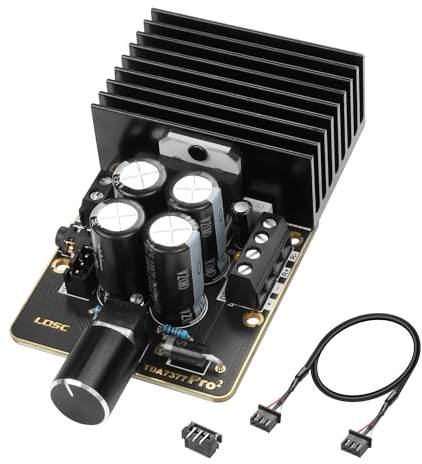 XMSJSIY TDA7377 Digital Audio Amplifier Board Module 30W+30W Class AB Dual Channel Stereo Digital Power Amplifier HIFI Car Amplifier PCB Board with 3.5mm / 3P Extension Input Port for 4-8 Ohm Speaker