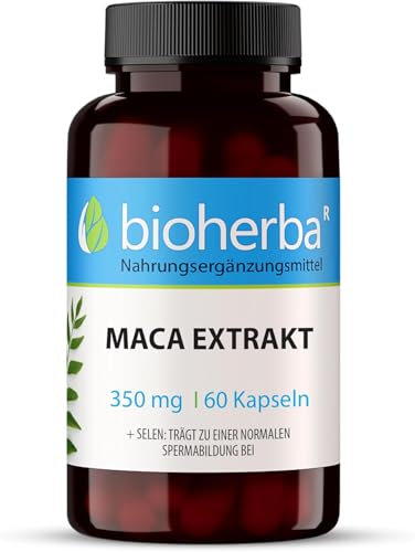 Maca – 100 Gélules de 350 mg | Complément à base de racine de Maca avec sélénium – par BIOHERBA