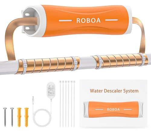 Descalcificador electrónico de agua, sistemas de ablandamiento de agua, alternativa para toda la casa, sin sistema suavizante de agua salada, reduce la cal y evita la acumulación de depósitos