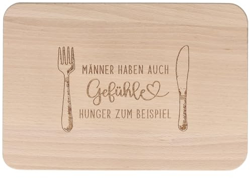 Spruchreif Frühstücksbrettchen Männer Spruch „Hunger“ – lustiges Brettchen für den Alltag