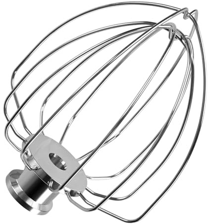 K45WW 6-Trådsvisp för KitchenAid 4.5-5 Quart Lutande Huvud Stativ Blandare Artisan- & Classic-serien från MMOBIEL - Aluminiumtillbehör Äggkrämsomrörare - Kakor Majonnäsvisp - Endast Handtvätt