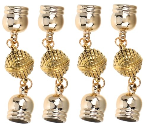 Operitacx Magnetic Clasps for Necklaces Jewelry DIY Accessory for Scarves Delicate Magnetic Buckles Easy Click Closure 4 pcs 2.36 in Length