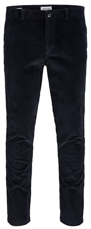 JACK & JONES Jpstmarco Jjbasic Corduroy Chino, Navy Scuro, 30W x 32L