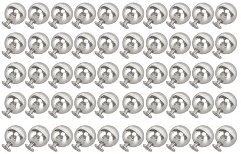 Kit de Remaches Decorativo de la Esfera de Hierro 50 Juegos con Tornillos de 6 Mm para Embarcaciones de Cuero Botas de Ropa