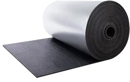 Wärmedämmung, Selbstklebende Aluminiumfolienmembran, Dampfsperre und wasserdicht, feuerfest, mit Schaumstoffkern, 5 mm Dicke Isolierplatten für Fenster, Boden, Van, Wohnmobil, Wand, Dach (Gr