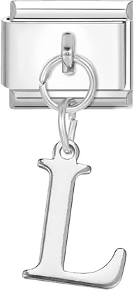 papasgix Italian Charm Bracelet Charms Anhänger Buchstaben A-Z Module für 9mm Charm Bracelets DIY Italian Style Charms für Damen Italienisches Charm Armband Zubehör Geschenk