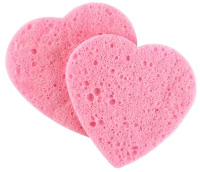10 spugne a forma di cuore compressa per cipria, spugne per il viso, spugna detergente per lavaggio e rimozione del trucco