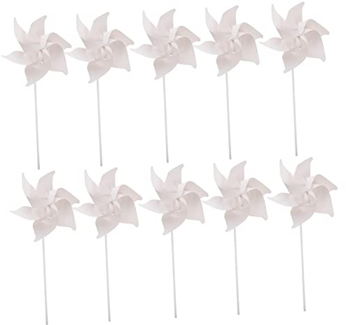 GALPADA 10pcs DIY Drawing Pinwheels for Educational Graffiti Paper Windmills Craft Creative Kindergarten Art to Enhance Imagination and Fine Motor Skills for Boys