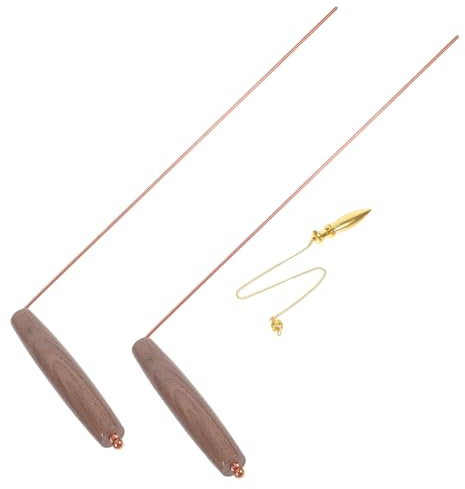 Angoily Baguettes De Sourcier Cuivre Outils De Divination pour Détection Énergie Et Objets Enterrés Style Chaîne De Recherche