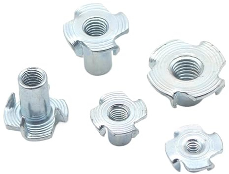 Dado a quattro artigli zincato, Bullone a testa quadra con quattro griffe in acciaio spesso M4 M5 M6 M8 M10 M12 Inserto cieco(M4x10mm)