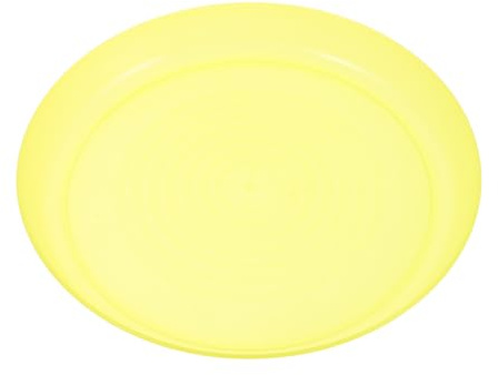 Alipis Assiette Plastique Réutilisable Incassable Couleur Jaune, Plateau Léger 20 Cm pour Garçon et Filles, Camping, Pique-niques, Barbecue et Repas en Extérieur, Assiette à Réutilisable