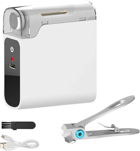 Cortador automático de uñas, 2 en 1 tipo C eléctrico automático de las podadoras y del pulidor de uñas USB recargable for la familia