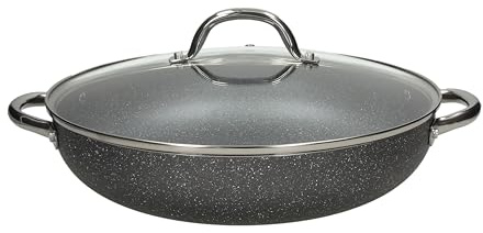 Tognana Big Family, Casseruola con coperchio 32 cm, alluminio, grigio