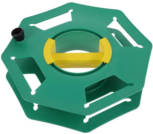Operitacx Bobina di Cavo Portatile Verde con Avvolgicavi Manuale, Organizer per Cavi Elettrici Resistente e Compatto, Adatta per Campeggio, Casa e Lavoro