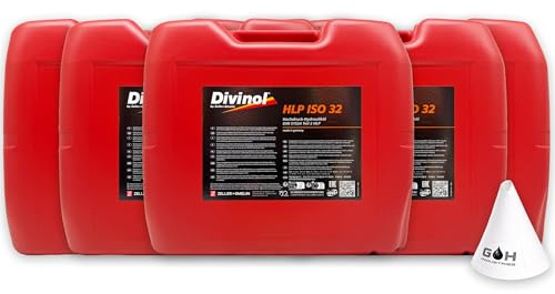 Divinol HLP 32 | 100 L | Hydrauliköl | DIN 51524-2 HLP | ISO VG 32 | (48861) | Hochdruck Hydrauliköl für Hydraulikanlagen Maschinen Industrie – Verschleißschutz Öl | mit Trichter