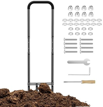 GTFYUDGH Aireador de Jardín,con Tornillos de Acero Inoxidable | Aireador Metálico para Jardín,para Hombre Adulto, Jardinero Principiante, Hogar, Paisajismo, Cuidado del Suelo y del Césped