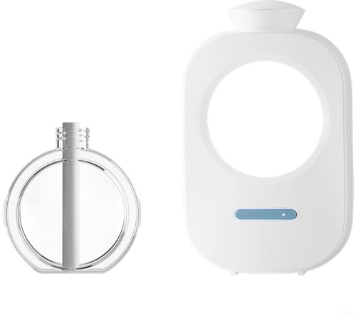 GLFLOW Difusor automático de aromaterapia, pulverizador de aceite esencial recargable para el hogar, hotel, dormitorio, ambientador silencioso, construcción ABS, acabado blanco, tamaño 12 x 4 x 8 cm
